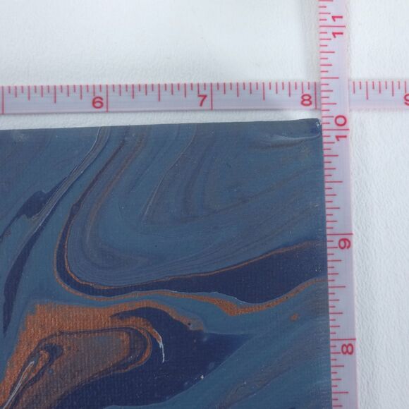 Oil on Canvas Hand Painted Psychedelic Abstract Geometric 8" x 10" Simplicity - Picture 7 of 7